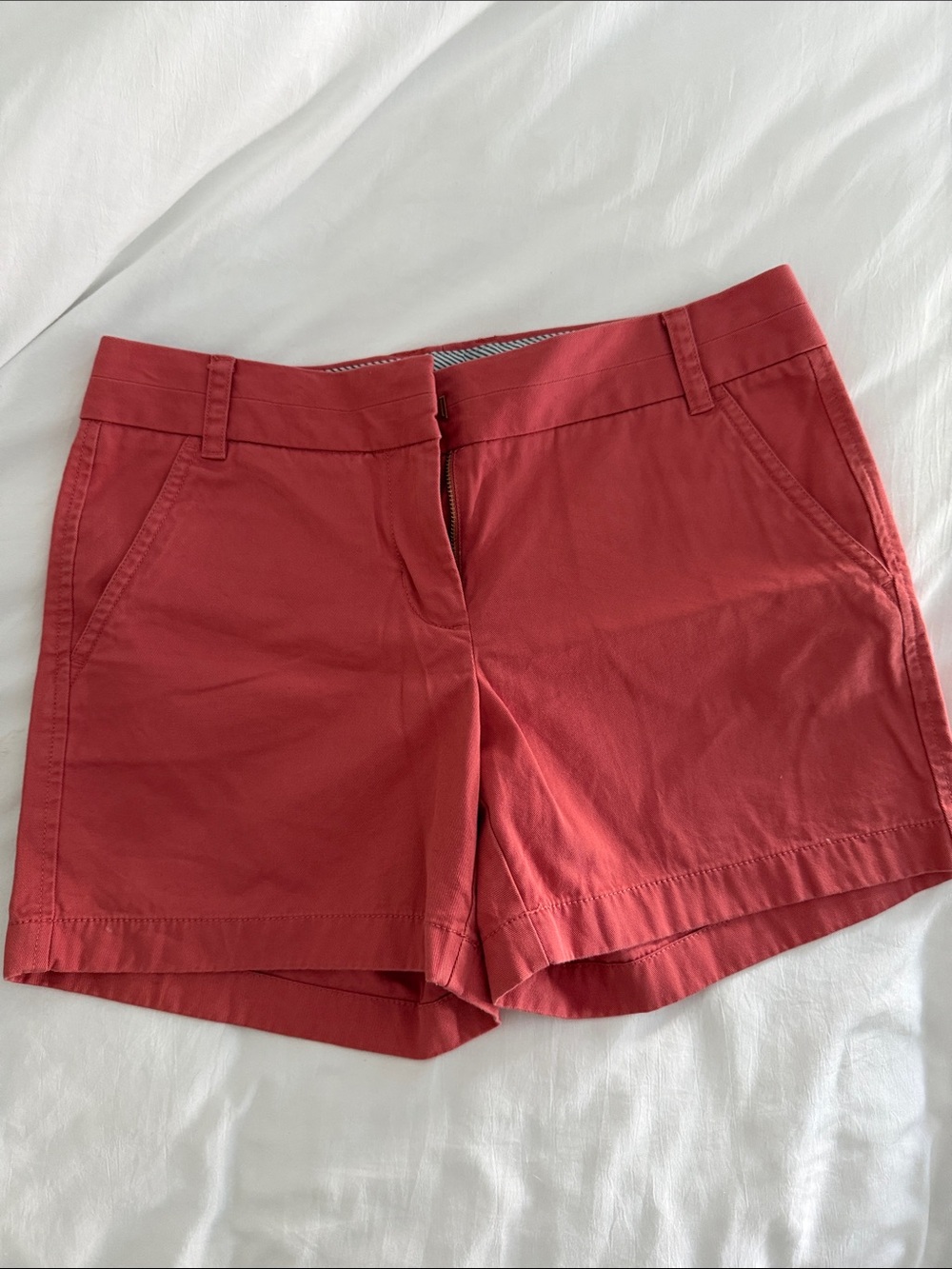 J. Crew Coral Red Chino Bermuda Shorts